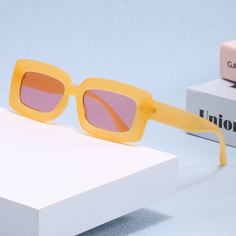 Damen futuristische Quadratische Sonnenbrille Karnz