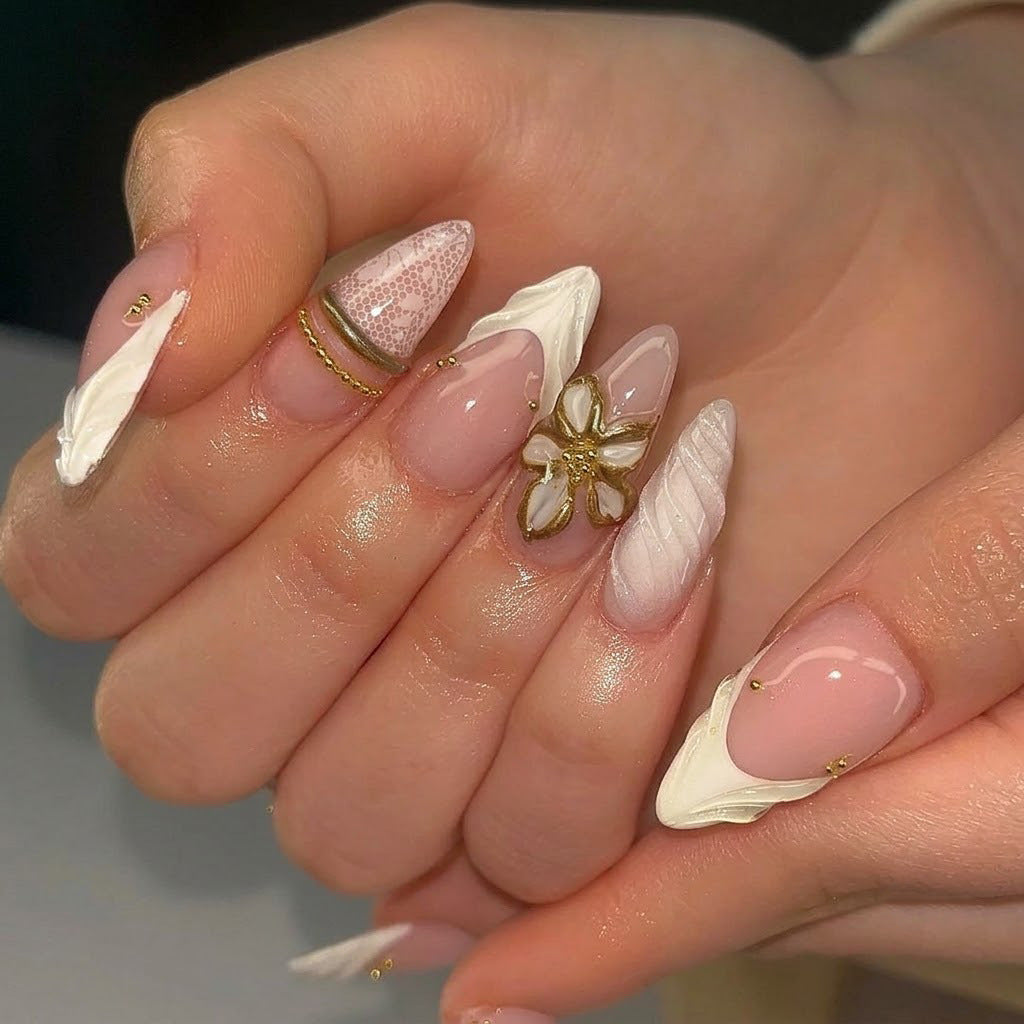 Elegante Blumennagelkunst