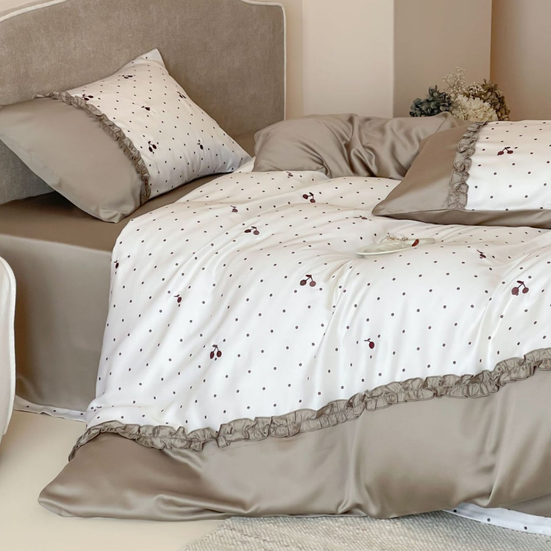 Ruffled Reversible Duvet Cover Set