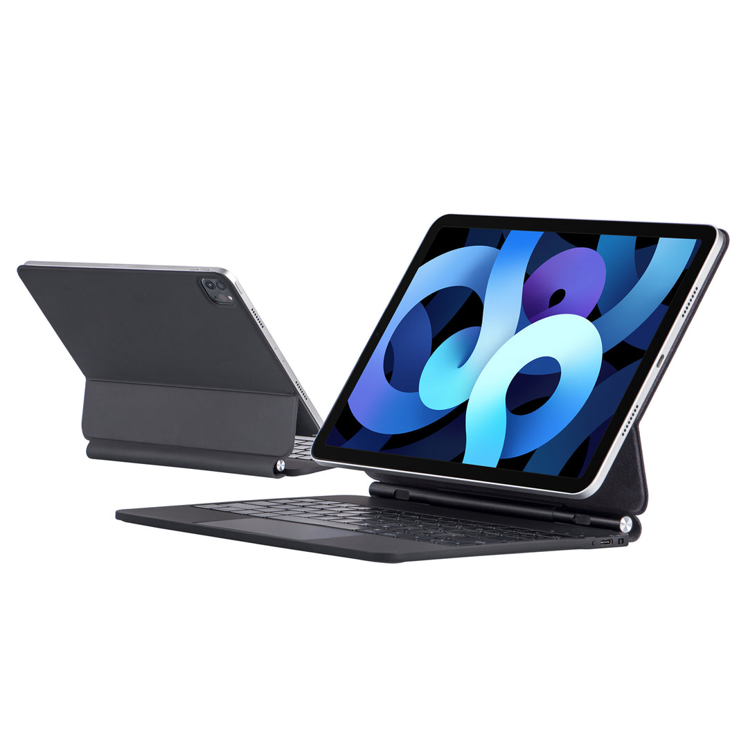 Karnz Tastatur-Hülle mit Trackpad für iPad Pro 11" & 12,9" – abnehmbare Bluetooth-Tastatur mit Ständer