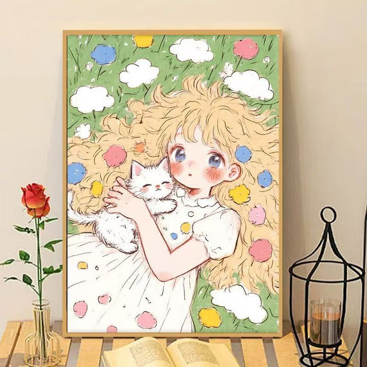 Verspielter Anime Kunstdruck Karnz