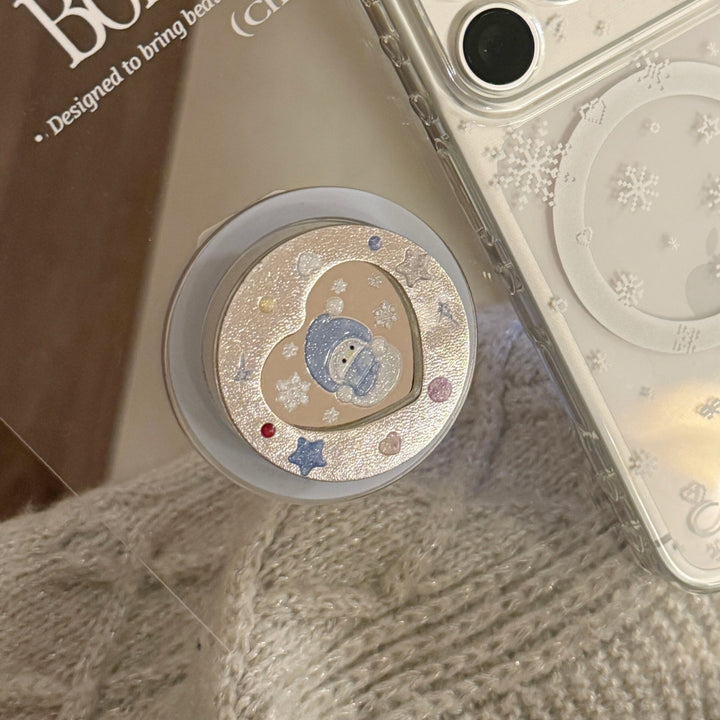 Smartphone Fingerhalter mit Wintermotiv Karnz