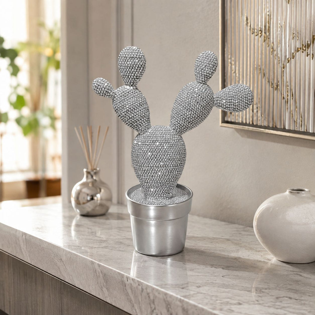 Glitzernde Kaktus Deko Figur Karnz