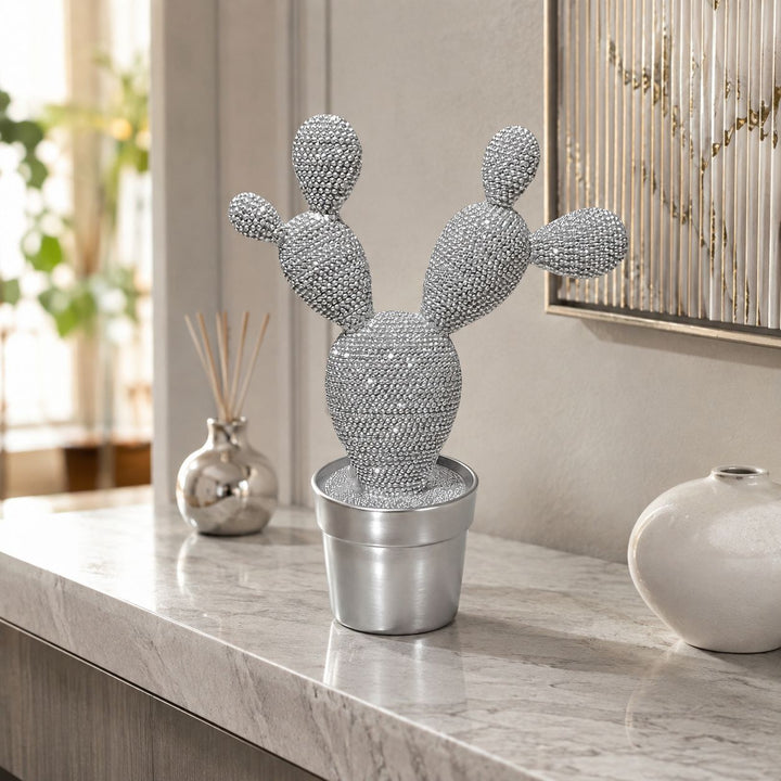 Glitzernde Kaktus Deko Figur Karnz