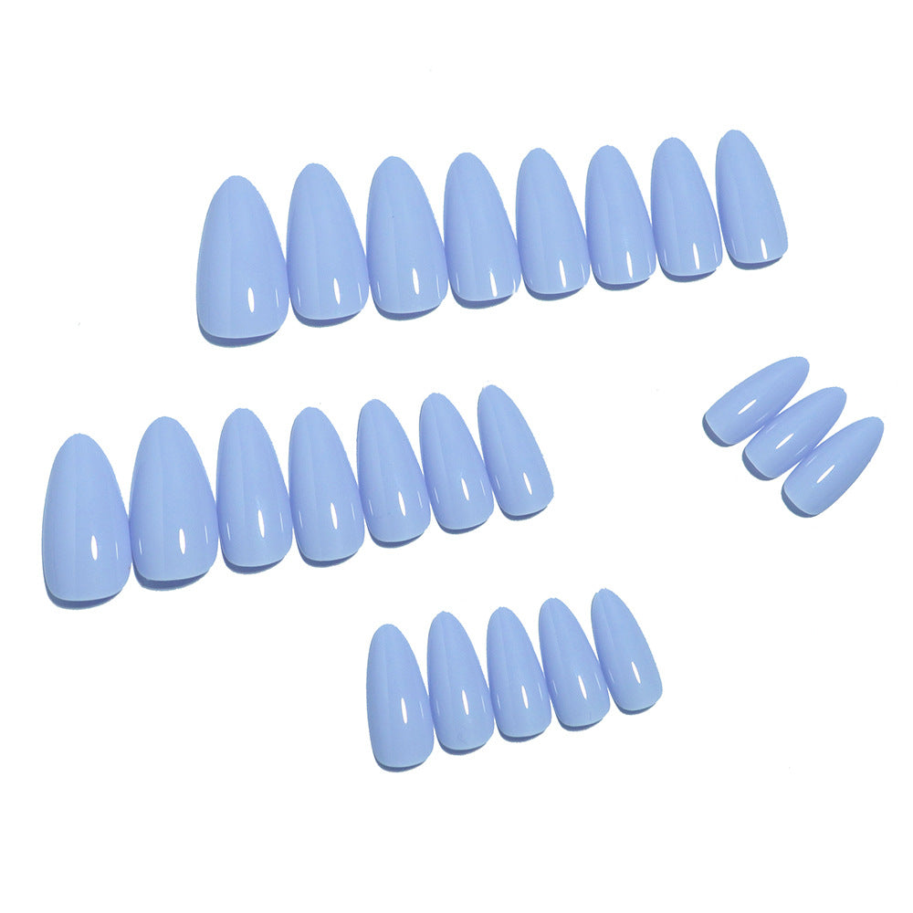 Premium Glossy Mandelförmige Press-On Nail Set Karnz