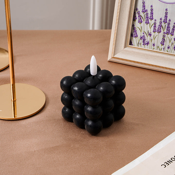 Bubble-Grid Cube LED flameless dekorative Tischkerzenlampe