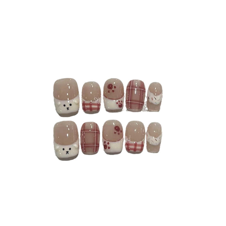 Niedliches Charakterdesign Press-On Nagelkunstset Karnz