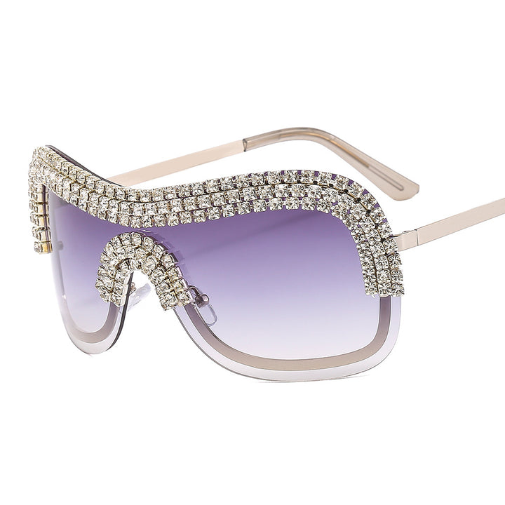 Damen Glamouröse Sonnenbrille mit funkelndem Strassrahmen Karnz
