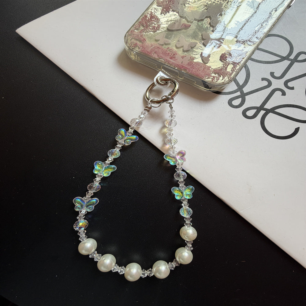 Eleganter Perlen-Charm-Schlüsselanhänger-Halter Karnz