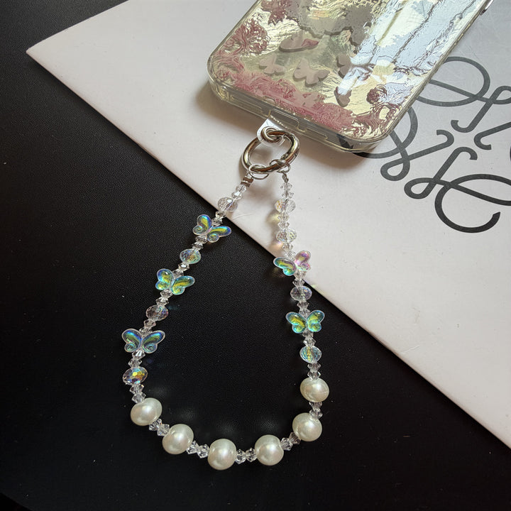 Eleganter Perlen-Charm-Schlüsselanhänger-Halter Karnz