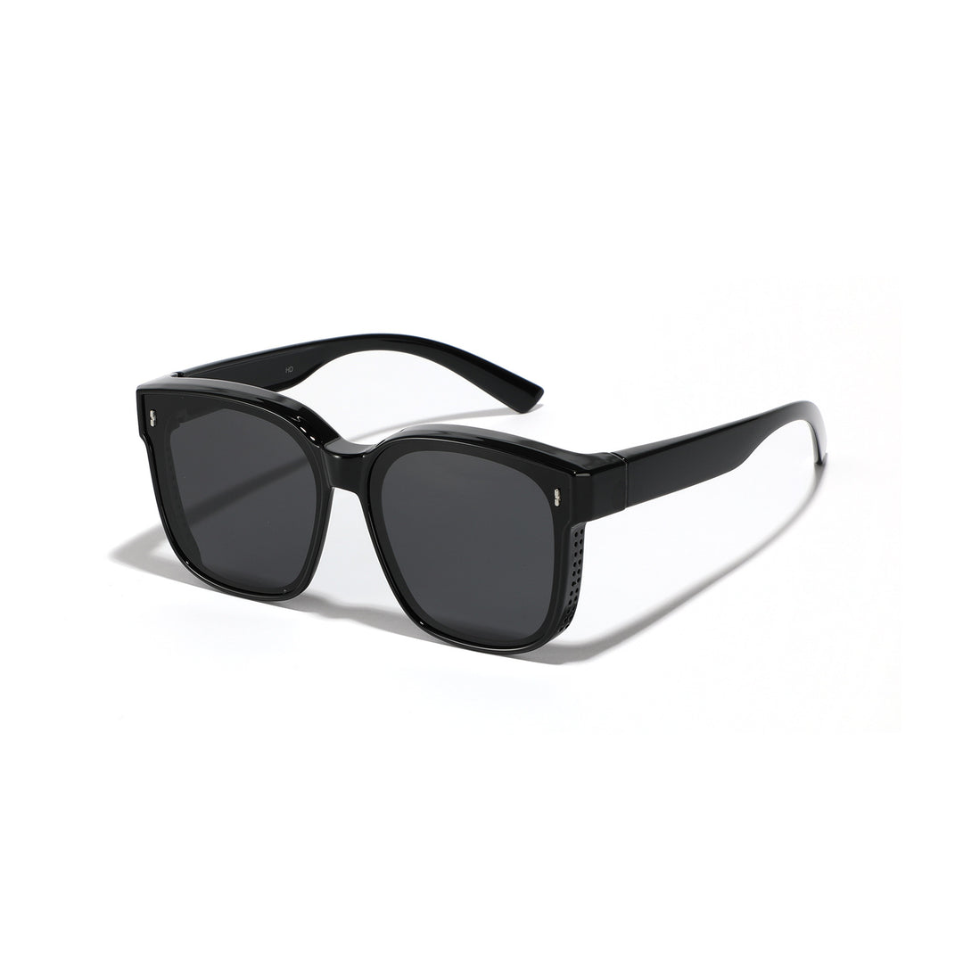 Damen quadratische Sonnenbrille mit modernem, hochglänzendem Rahmen und UV-Schutz Karnz