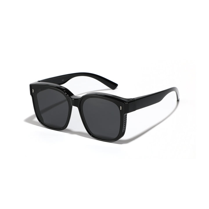 Damen quadratische Sonnenbrille mit modernem, hochglänzendem Rahmen und UV-Schutz Karnz