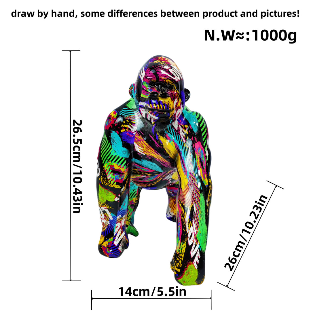 Kunstvolle Gorillaskulptur Karnz