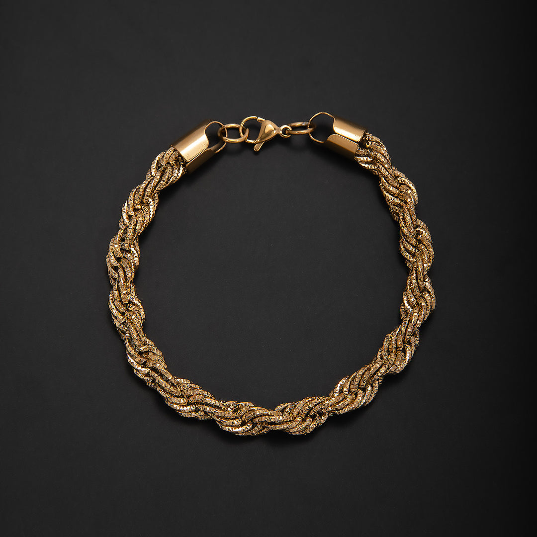Geflochtenes Gold-Statement-Armband Karnz