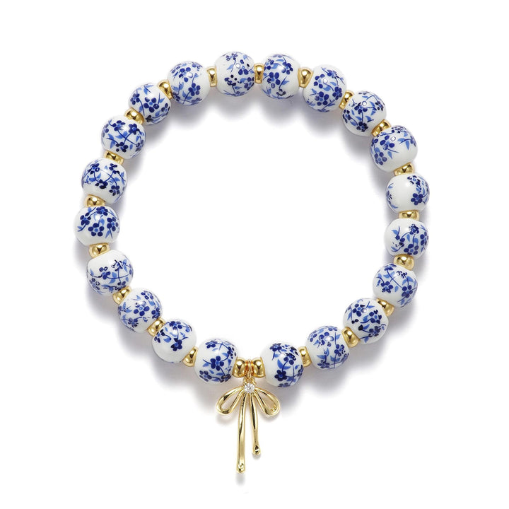 Florale Perlen-Charm-Armband Karnz