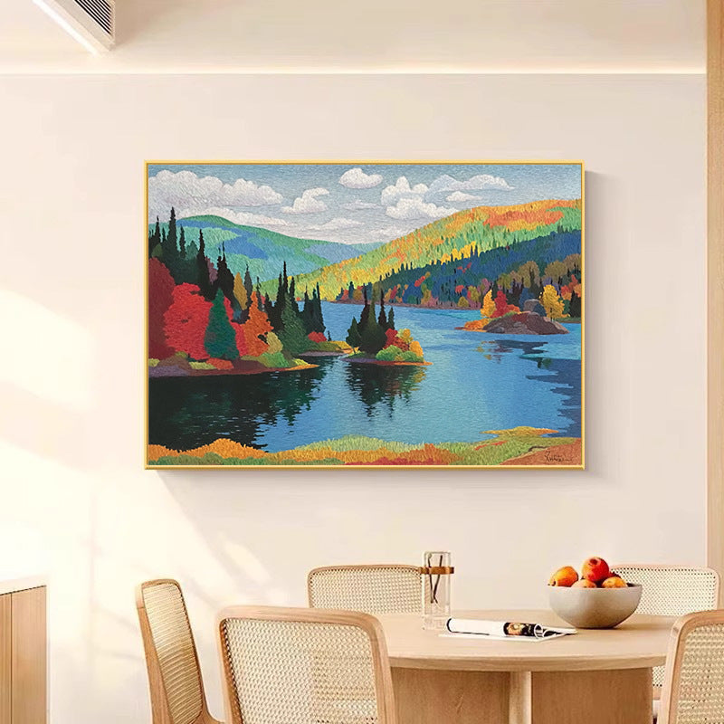 Vibrante von der Natur inspirierte Kunstleinwand