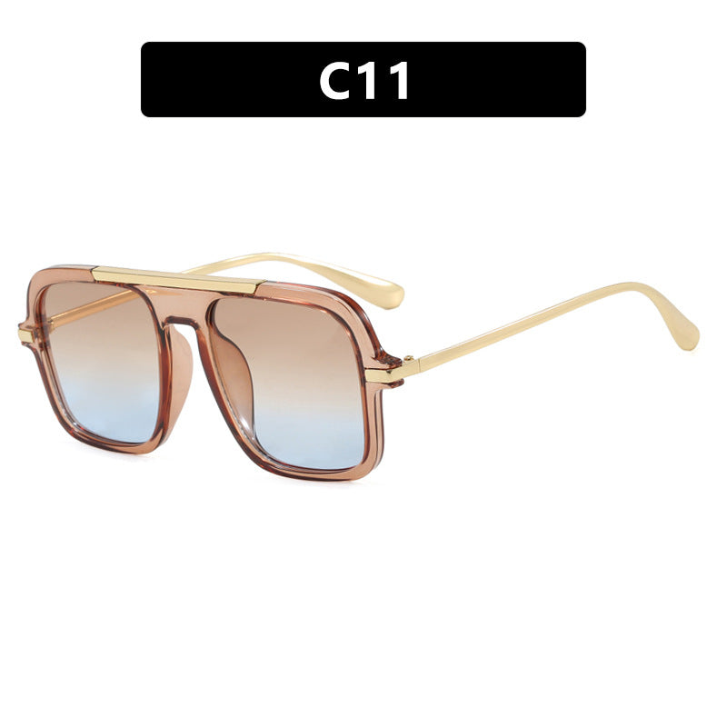 Damen quadratische Designer-Sonnenbrille mit goldenen Akzenten und schützendem UV-Filter Karnz