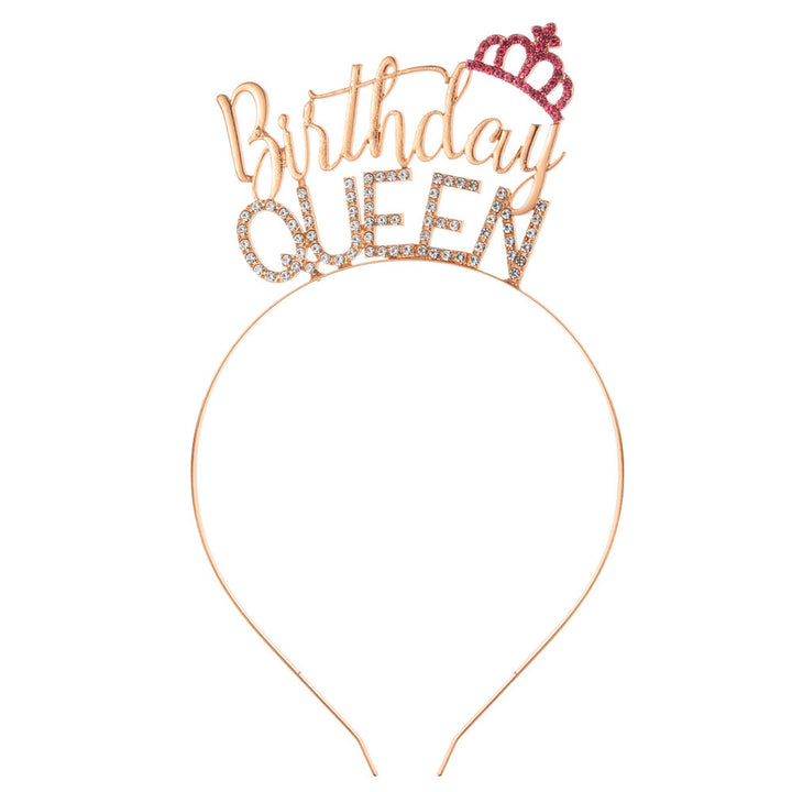 Damen Glitzernder Haarreif mit "Birthday Queen"-Schriftzug Karnz