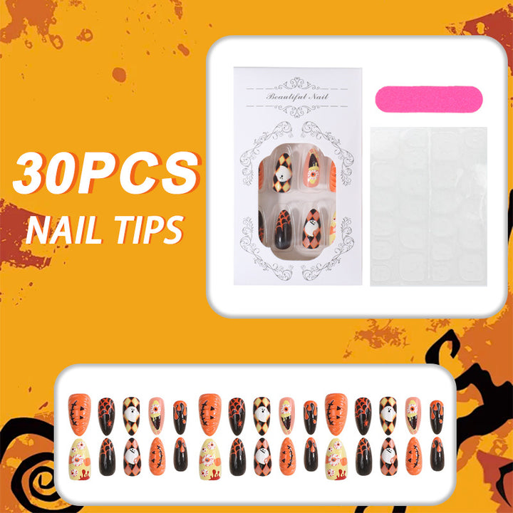 Kreative Halloween Press-On Nagelspitzen Karnz