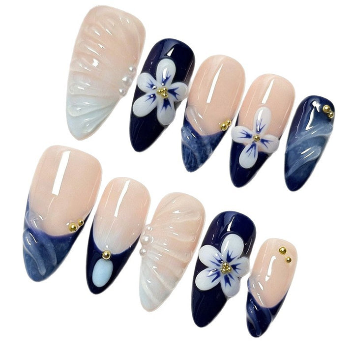 Florales Themen Press-On Nagel Set Karnz