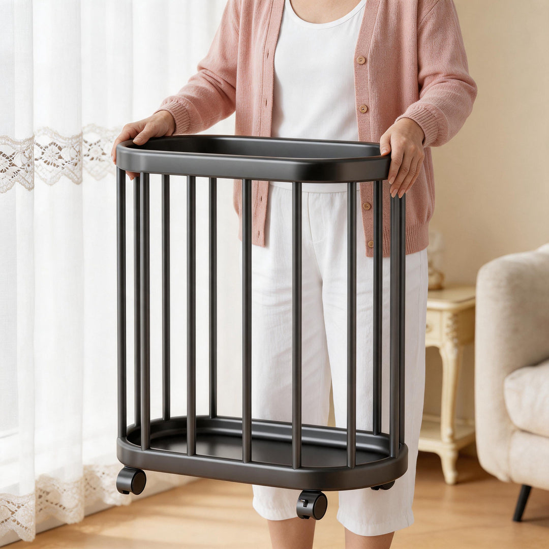 Vertikaler Rollen-Sportgeräte-Storage-Caddy mit offenem Rahmen und schwenkbaren Rollen