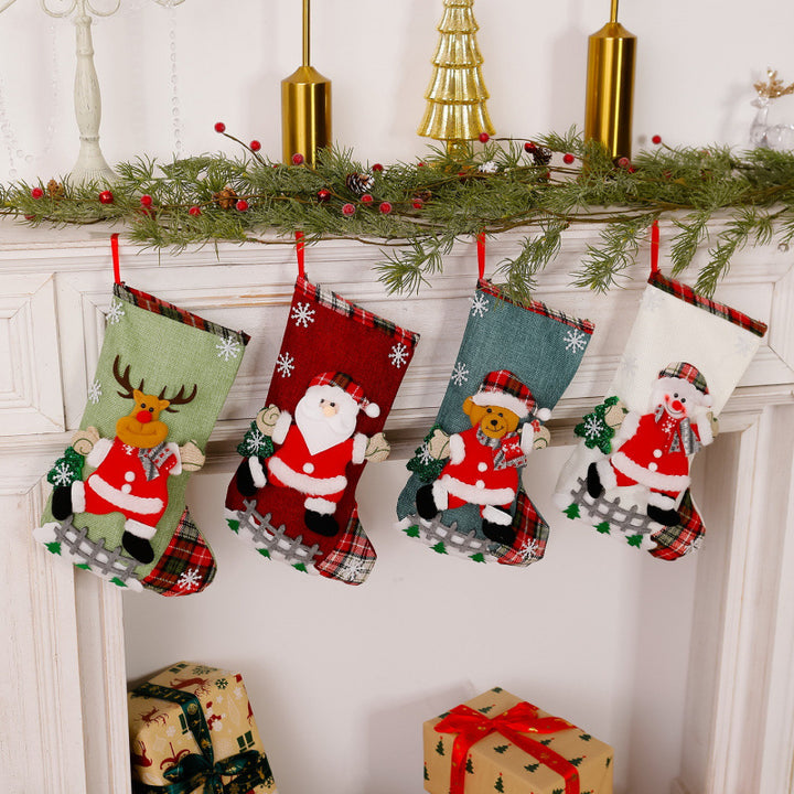 Lustiger Weihnachtsstrumpf mit Rentier-Motiv Karnz