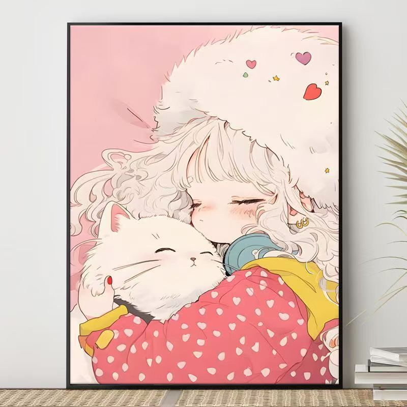 Niedliche Charakterillustration Leinwandkunst Karnz