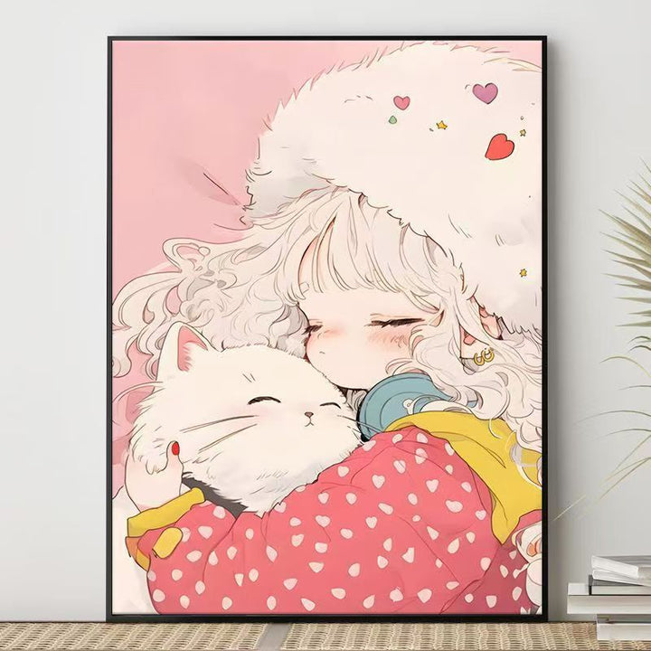Niedliche Charakterillustration Leinwandkunst Karnz
