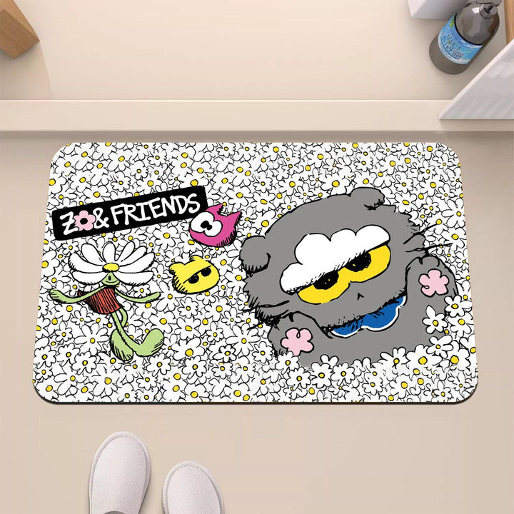 Verspielt cartoon-themed dekorative Matte