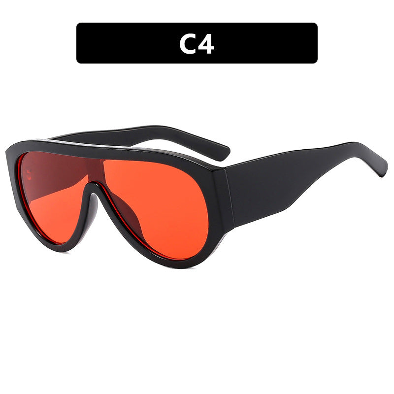 Damen modische Sichtschutz-Sonnenbrille mit breitem glamourösem Rahmen und UV-Schutz Karnz