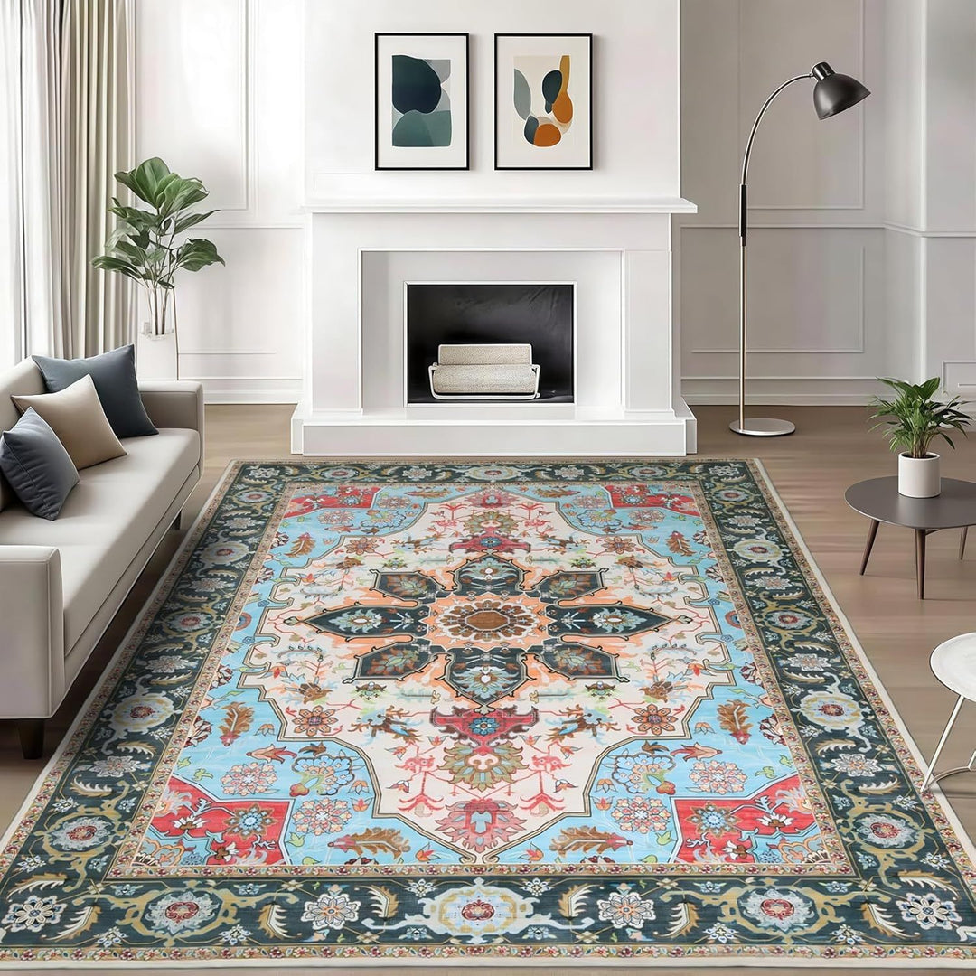 Vintage-inspirierter floraler Teppich