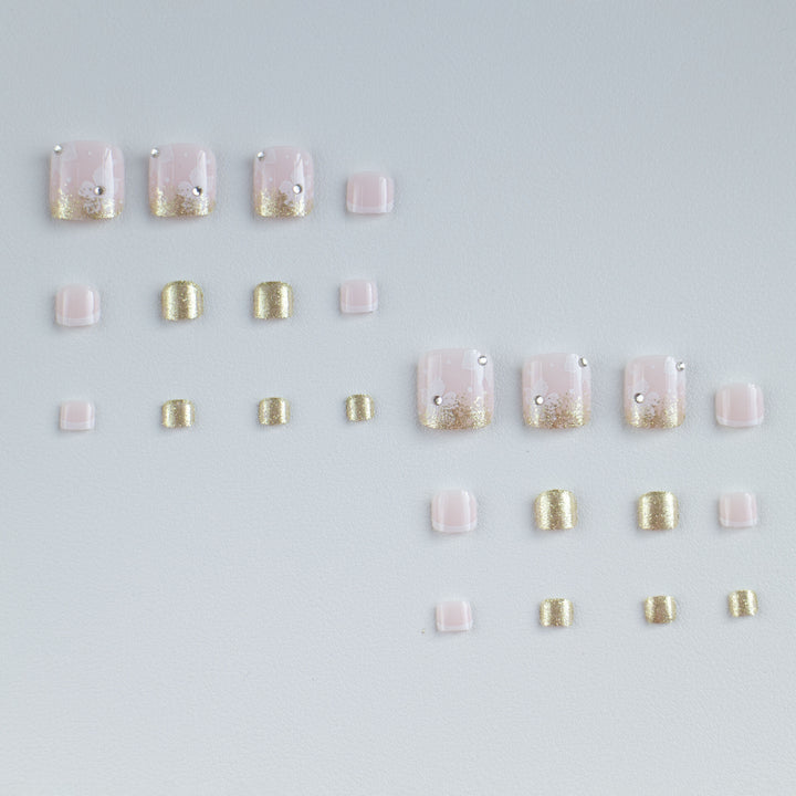 Elegante Blumengel-Nagelkunst
