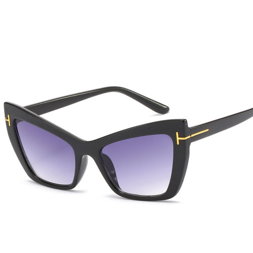 Cat-Eye-Rahmen-Sonnenbrille mit verlaufenden Gläsern Karnz