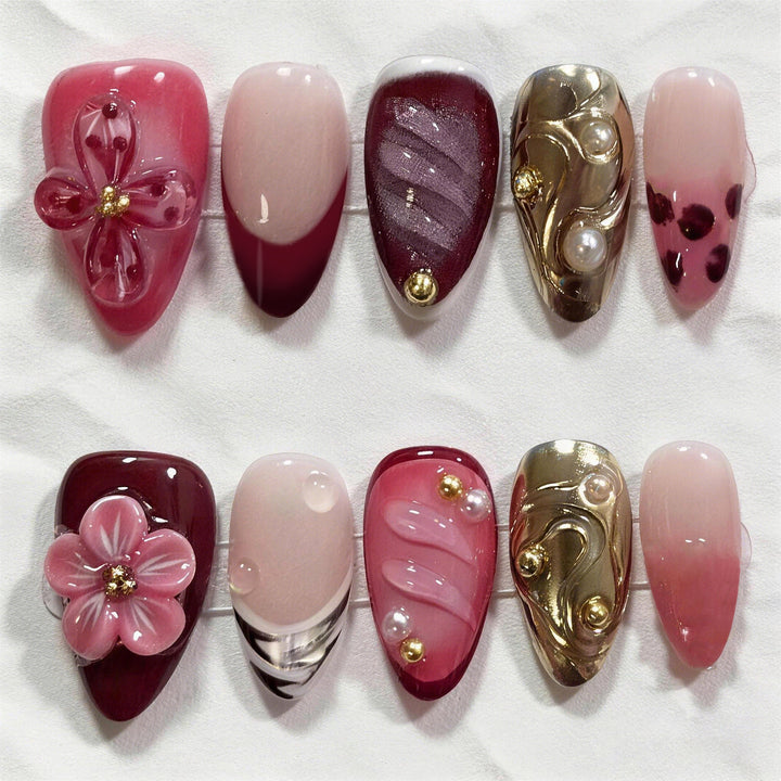 Künstlerisches Press-On-Nagelset 1790738713