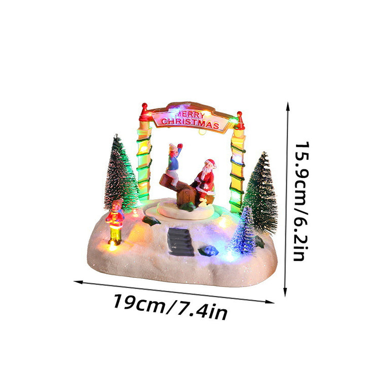 Festliche Weihnachtsdekoration mit Lichtern Karnz