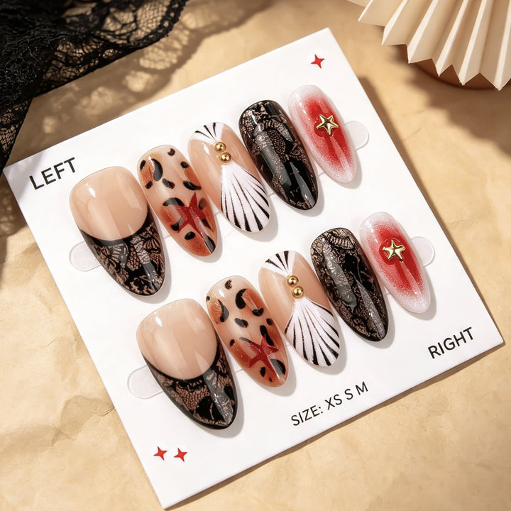 Elegantes Press-On-Nagelkunst-Set