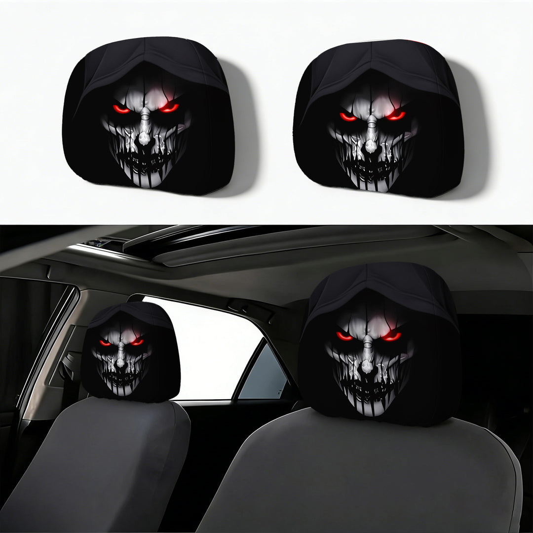 Auto-Kopfstützenbezug mit Retro-Horror-Motiv