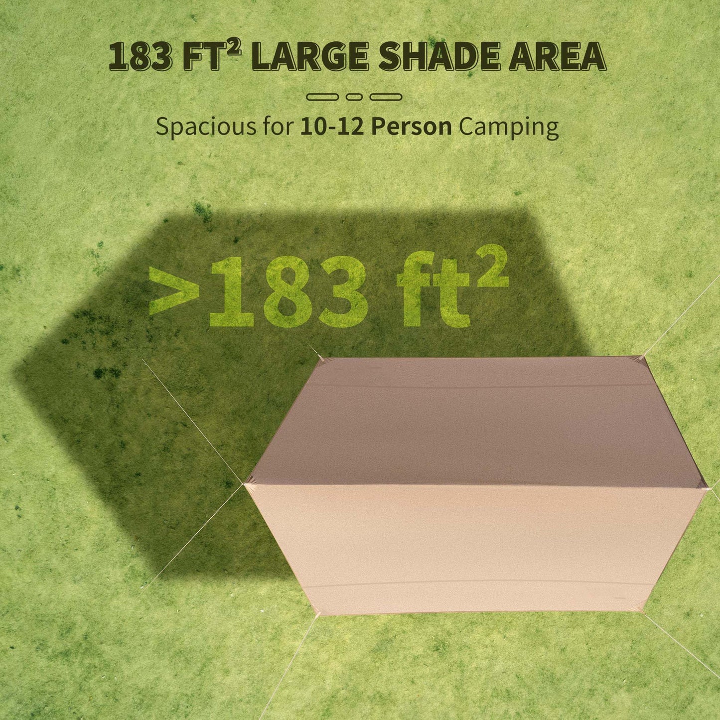 Unisex Hochwertiges UV-Schutz Camping-Sonnensegel Karnz