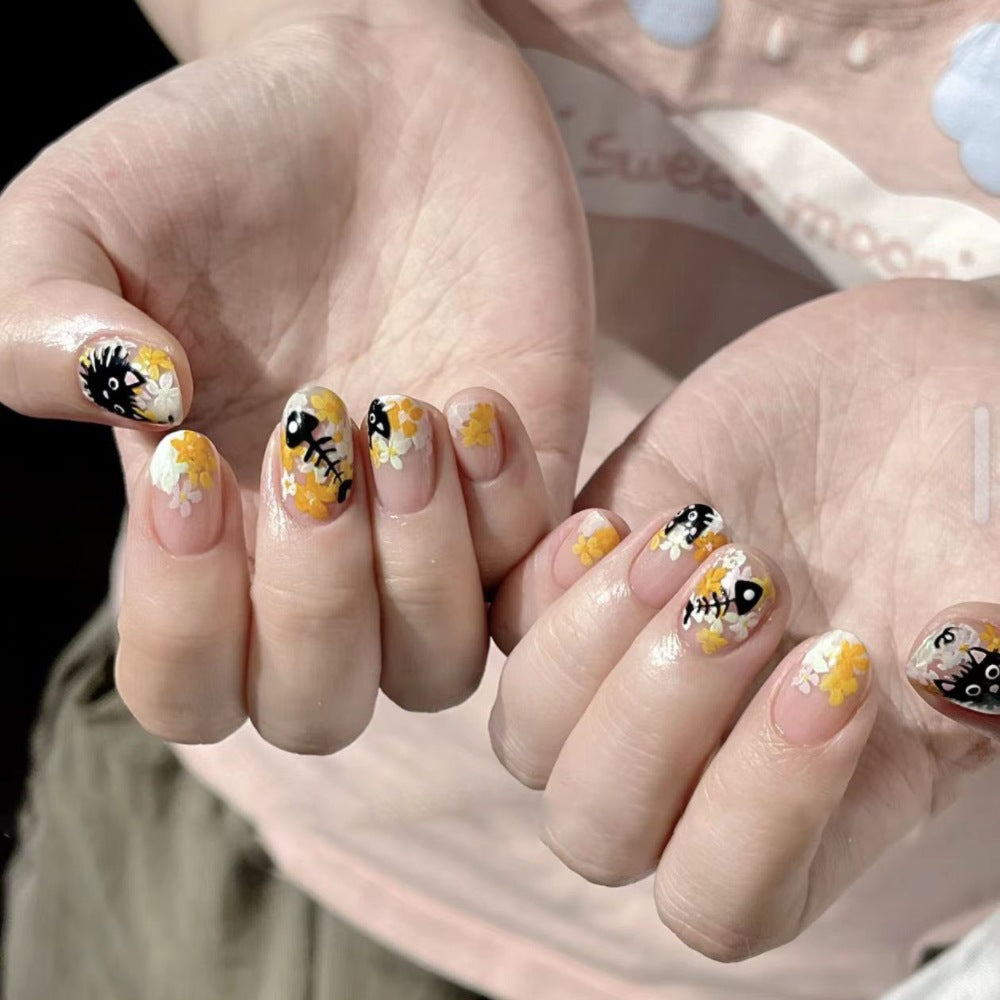 Dekorative Florale Nagelkunst
