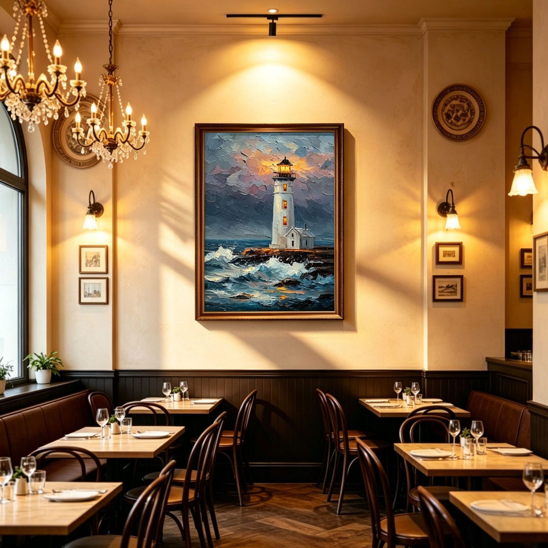 Leuchtturm Landschaft Leinwand Kunst