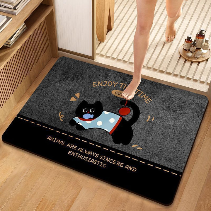 Niedlicher Cartoon-Hund-Themen Plush-Badematte