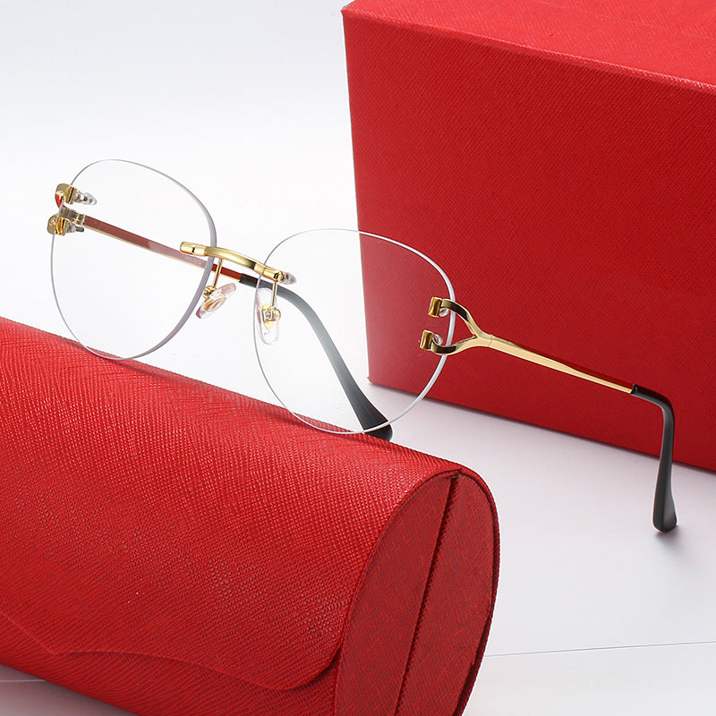 Damen elegante Cat-Eye Sonnenbrille mit Goldakzenten und UV-Schutz Karnz