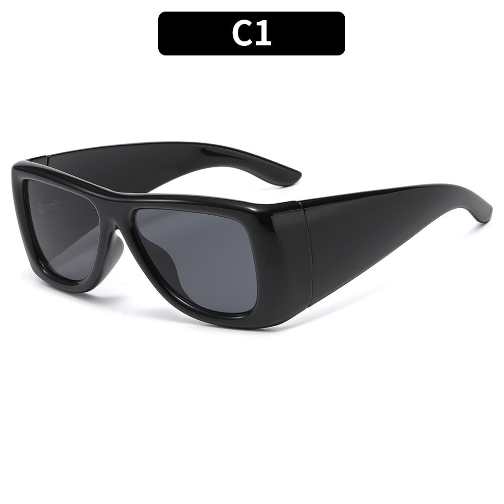 Schlichte geometrische übergroße Sonnenbrille