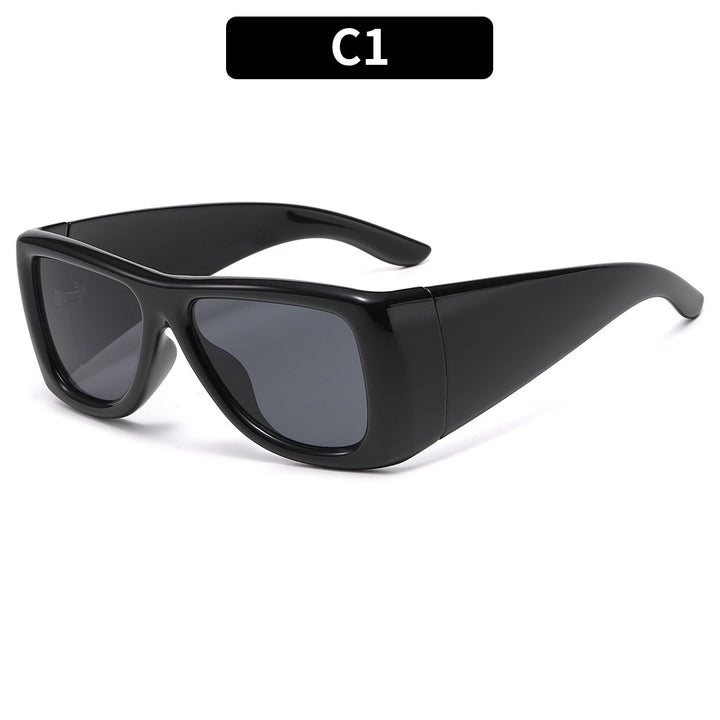 Schlichte geometrische übergroße Sonnenbrille