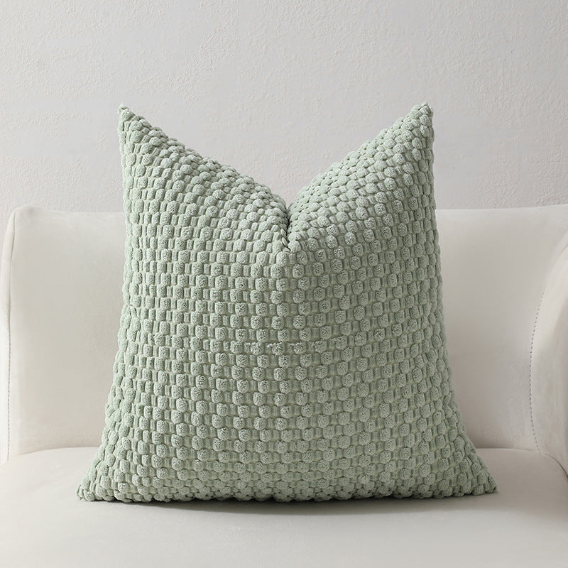 Strukturierter gestrickter Dekorationskissen