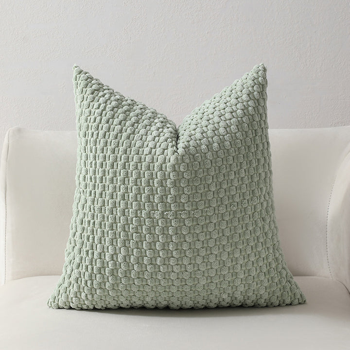 Strukturierter gestrickter Dekorationskissen