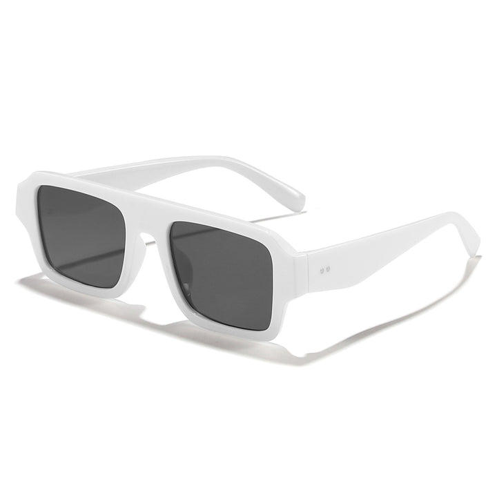 Damen moderne quadratische Sonnenbrille mit robustem Kunststoffrahmen Karnz