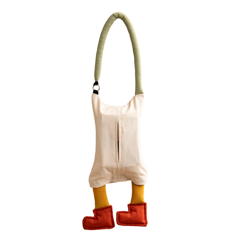 Schultertasche mit spielerischem Plüsch-Anhänger und gepolstertem Tragegriff