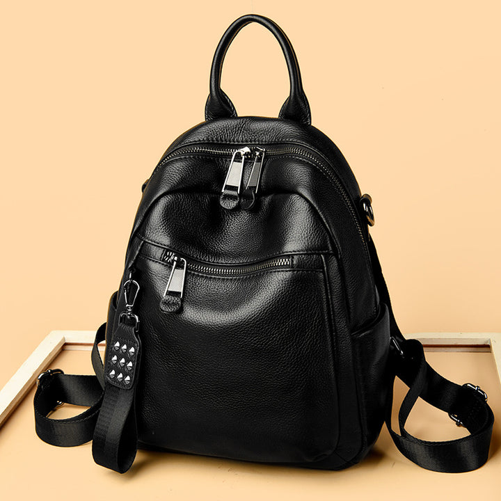 Vielseitiger Multifunktionaler Leder Rucksack Karnz