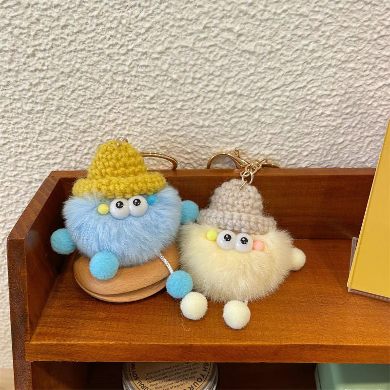 Verspielter Fuzzy Charakter Schlüsselanhänger Karnz